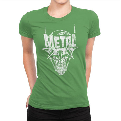 Heavy Metal Laughing-Bat - Anytime - Womens Premium T-Shirts RIPT Apparel Small / Kelly Green