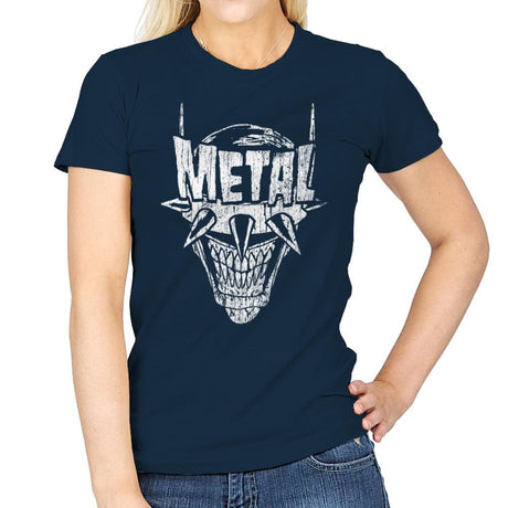 Heavy Metal Laughing-Bat - Anytime - Womens T-Shirts RIPT Apparel Small / Navy