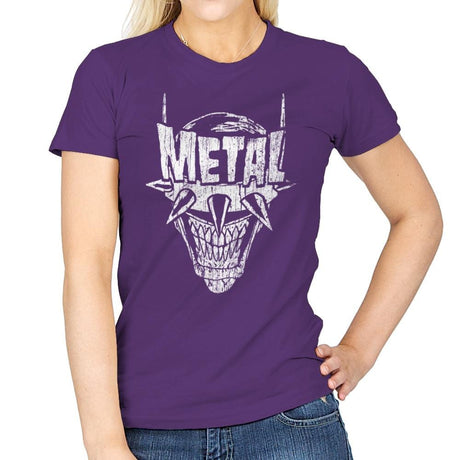 Heavy Metal Laughing-Bat - Anytime - Womens T-Shirts RIPT Apparel Small / Purple