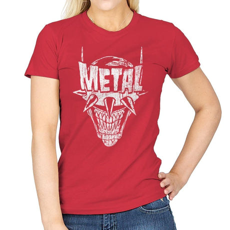 Heavy Metal Laughing-Bat - Anytime - Womens T-Shirts RIPT Apparel Small / Red