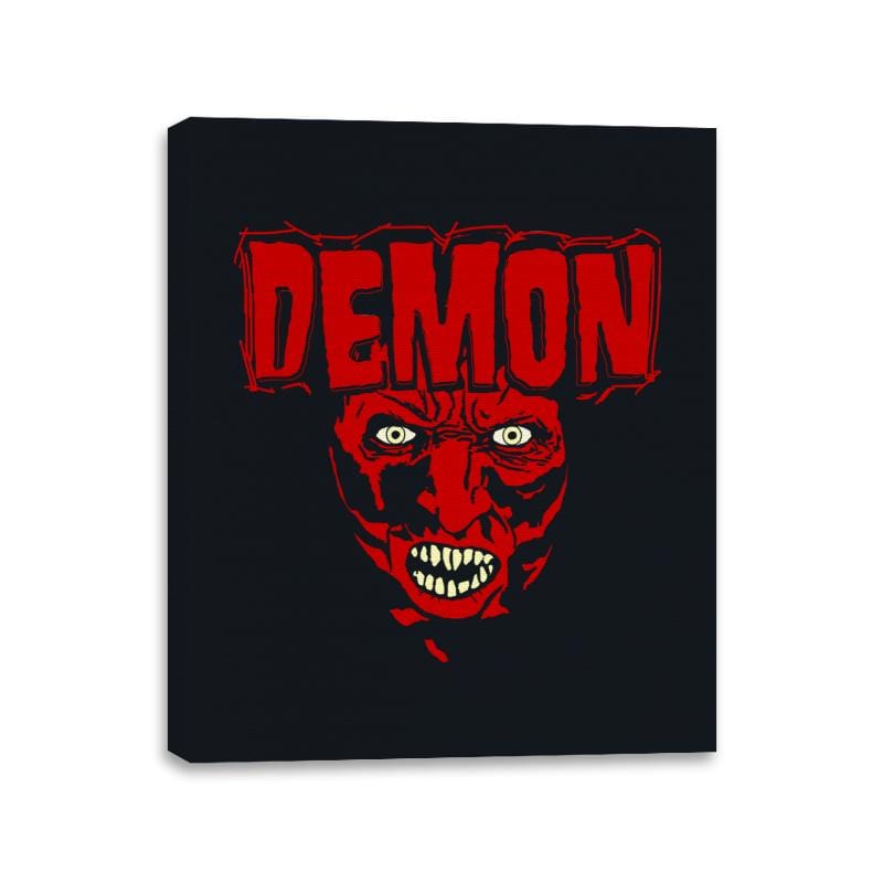 Heavy Metal Lipstick Demon - Canvas Wraps Canvas Wraps RIPT Apparel 11x14 / Black