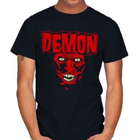 Heavy Metal Lipstick Demon - Mens T-Shirts RIPT Apparel Small / Black