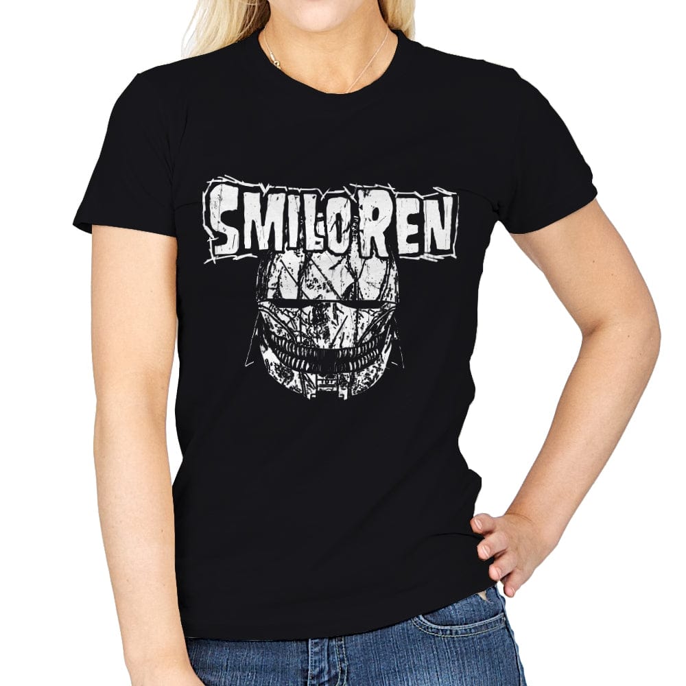 Heavy Metal Smilo  - Womens T-Shirts RIPT Apparel Small / Black