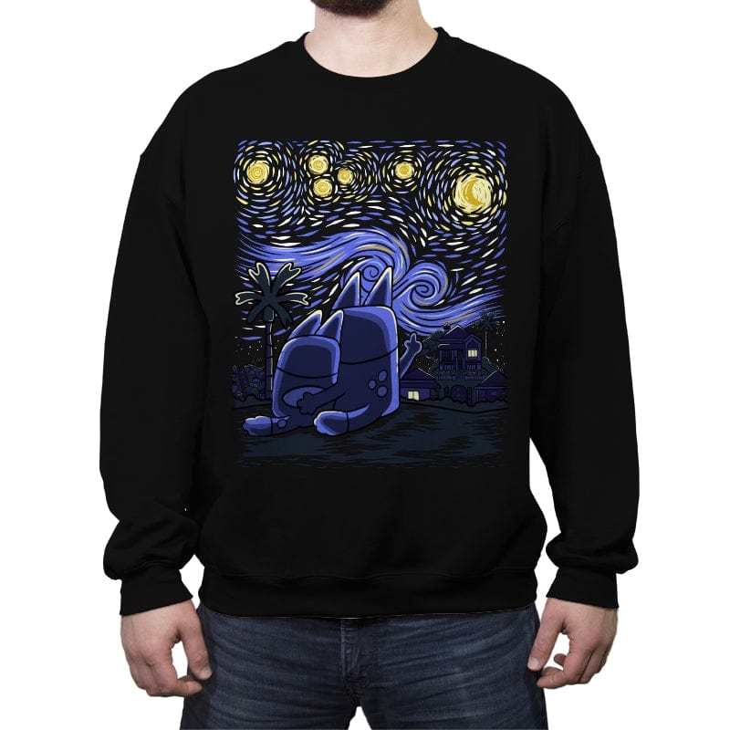 Heeler Night - Crew Neck Sweatshirt Crew Neck Sweatshirt RIPT Apparel Small / Black