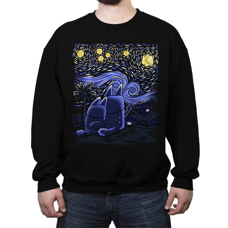 Heeler Night - Crew Neck Sweatshirt Crew Neck Sweatshirt RIPT Apparel Small / Black