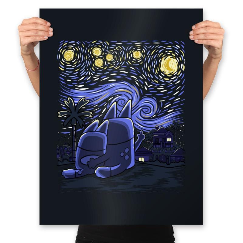 Heeler Night - Prints Posters RIPT Apparel 18x24 / Black