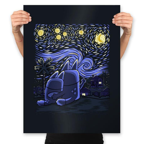 Heeler Night - Prints Posters RIPT Apparel 18x24 / Black