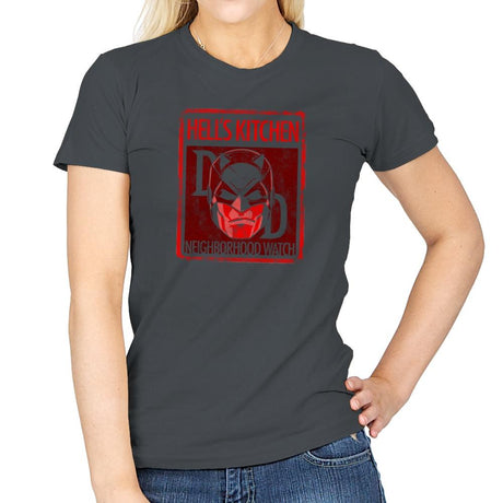 Hell's Kitchen Neighborhood Watch Exclusive - Womens T-Shirts RIPT Apparel Small / Charcoal