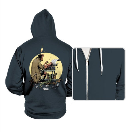 Hellboy's Report - Hoodies Hoodies RIPT Apparel Small / Dark Gray
