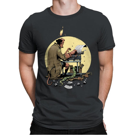 Hellboy's Report - Mens Premium T-Shirts RIPT Apparel Small / Heavy Metal