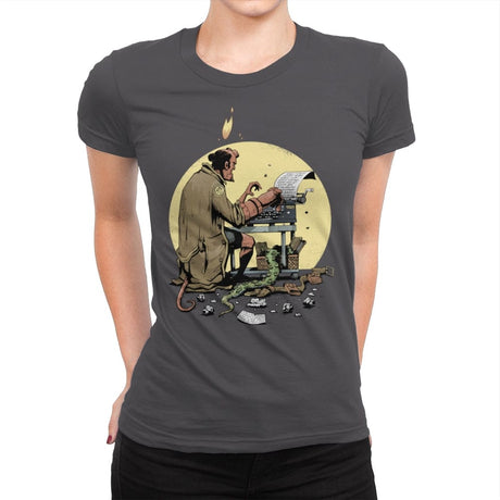 Hellboy's Report - Womens Premium T-Shirts RIPT Apparel Small / Heavy Metal