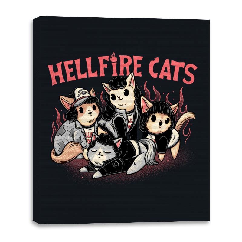 Hellfire Cats - Canvas Wraps Canvas Wraps RIPT Apparel 16x20 / Black