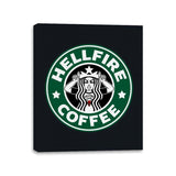 Hellfire Coffee - Canvas Wraps Canvas Wraps RIPT Apparel 11x14 / Black