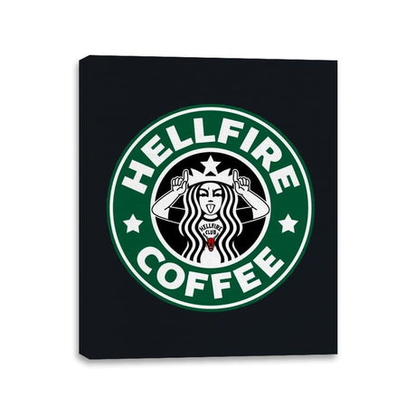 Hellfire Coffee - Canvas Wraps Canvas Wraps RIPT Apparel 11x14 / Black
