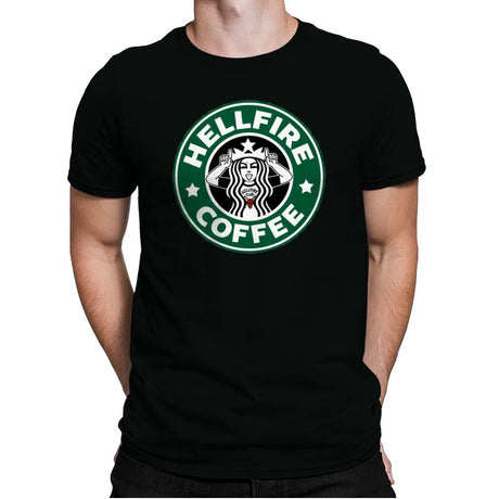 Hellfire Coffee - Mens Premium T-Shirts RIPT Apparel Small / Black