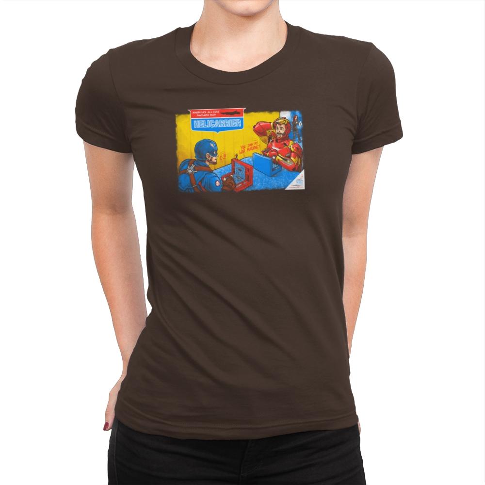 Hellicerrier The Game! Exclusive - Womens Premium T-Shirts RIPT Apparel Small / Dark Chocolate