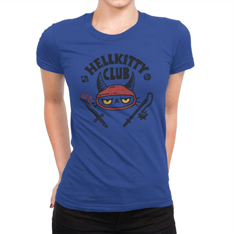 Hellkitty Club - Womens Premium T-Shirts RIPT Apparel Small / Royal