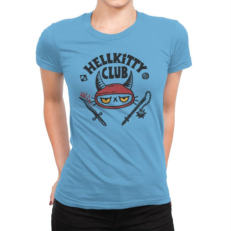 Hellkitty Club - Womens Premium T-Shirts RIPT Apparel Small / Turquoise