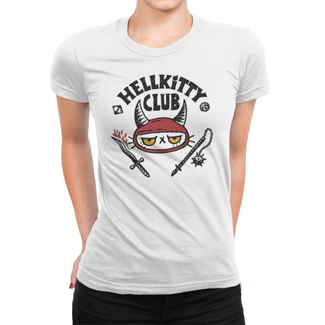 Hellkitty Club - Womens Premium T-Shirts RIPT Apparel Small / White