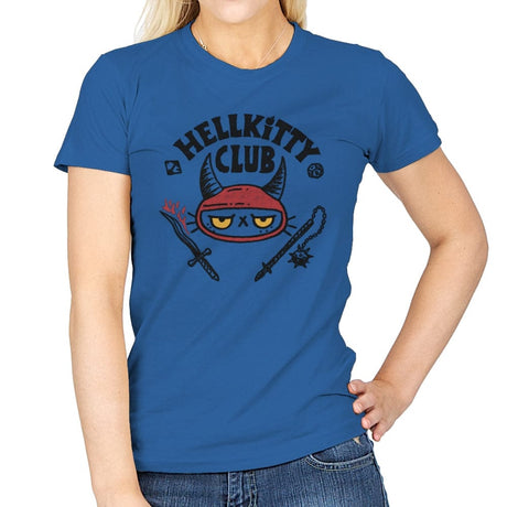 Hellkitty Club - Womens T-Shirts RIPT Apparel Small / Royal
