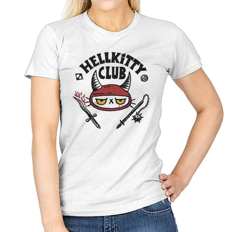 Hellkitty Club - Womens T-Shirts RIPT Apparel Small / White