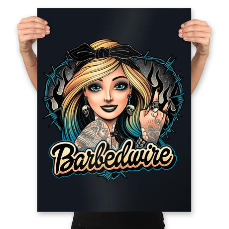 Hello Barbedwire! - Prints Posters RIPT Apparel 18x24 / Black