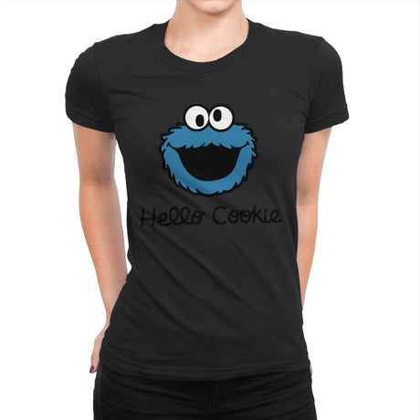 Hello Cookie - Womens Premium T-Shirts RIPT Apparel Small / Black