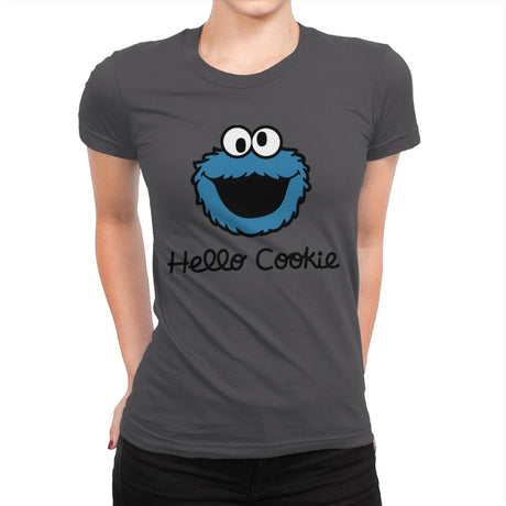 Hello Cookie - Womens Premium T-Shirts RIPT Apparel Small / Heavy Metal