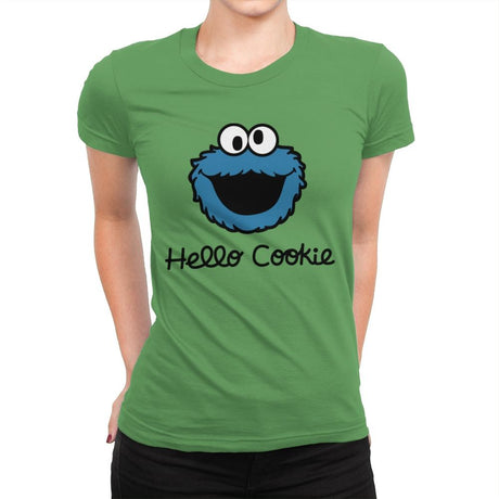 Hello Cookie - Womens Premium T-Shirts RIPT Apparel Small / Kelly