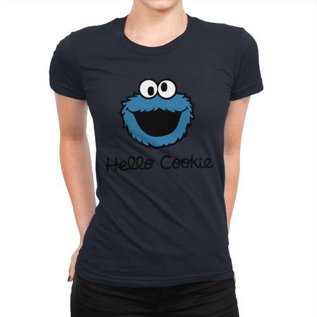 Hello Cookie - Womens Premium T-Shirts RIPT Apparel Small / Midnight Navy