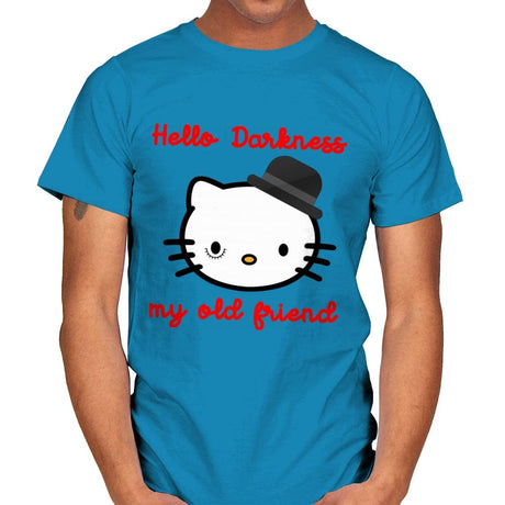 Hello Darkness My Old Friend - Mens T-Shirts RIPT Apparel Small / Sapphire