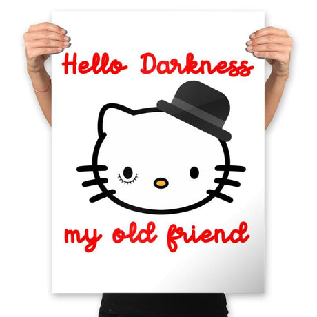 Hello Darkness My Old Friend - Prints Posters RIPT Apparel 18x24 / White