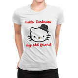 Hello Darkness My Old Friend - Womens Premium T-Shirts RIPT Apparel Small / White
