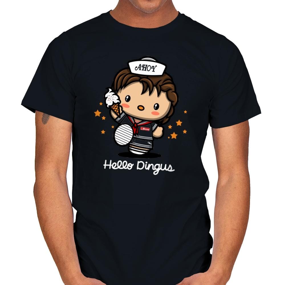 Hello Dingus - Mens T-Shirts RIPT Apparel Small / Black