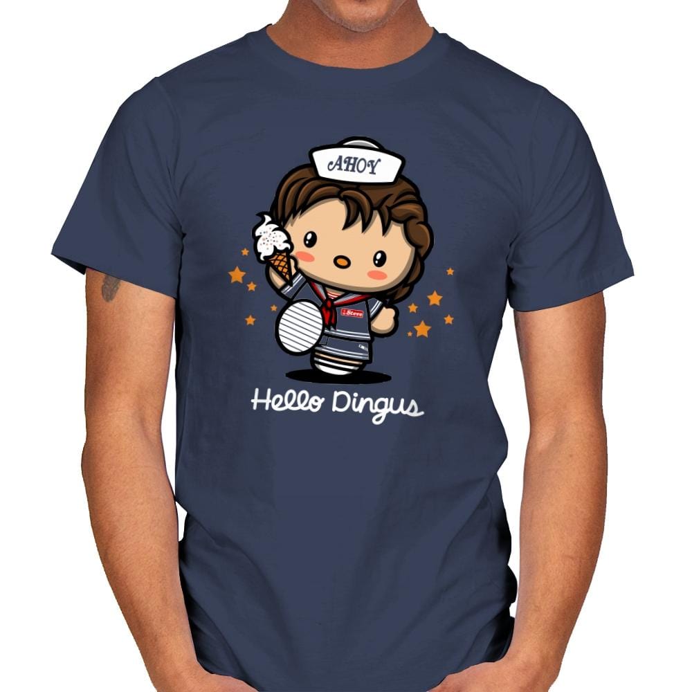 Hello Dingus - Mens T-Shirts RIPT Apparel Small / Navy