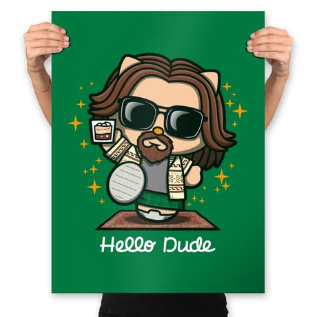 Hello Dude - Prints Posters RIPT Apparel 18x24 / Kelly
