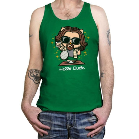 Hello Dude - Tanktop Tanktop RIPT Apparel X-Small / Kelly