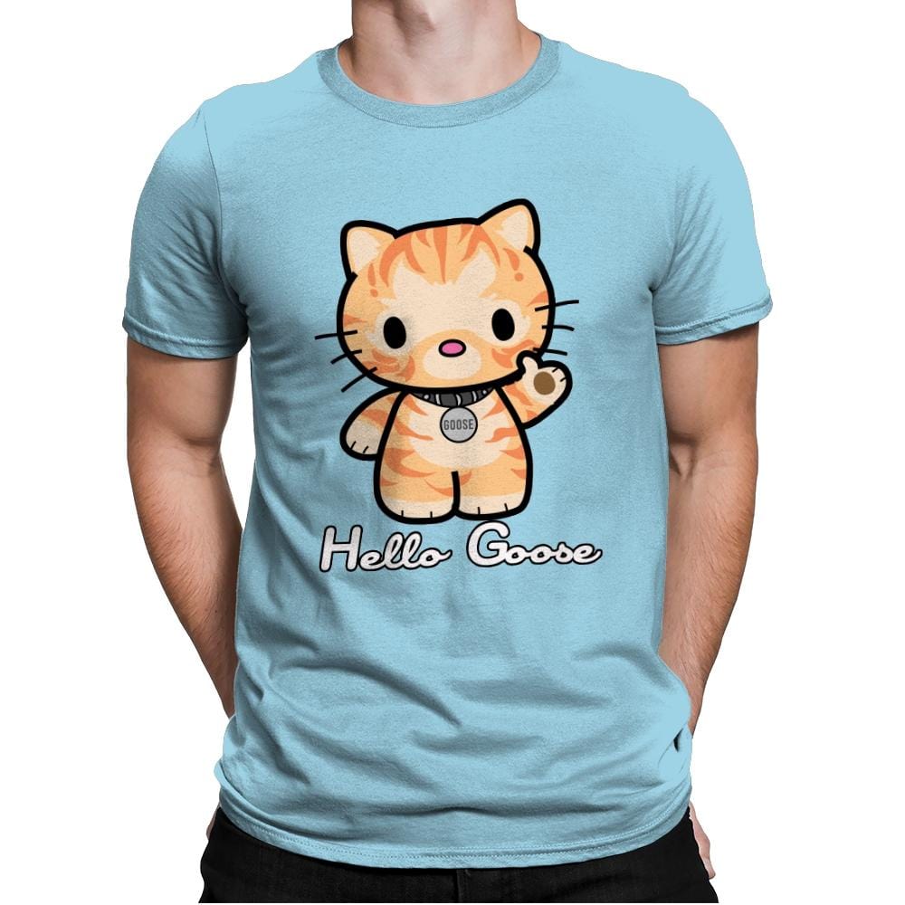 Hello Goose - Mens Premium T-Shirts RIPT Apparel Small / Light Blue