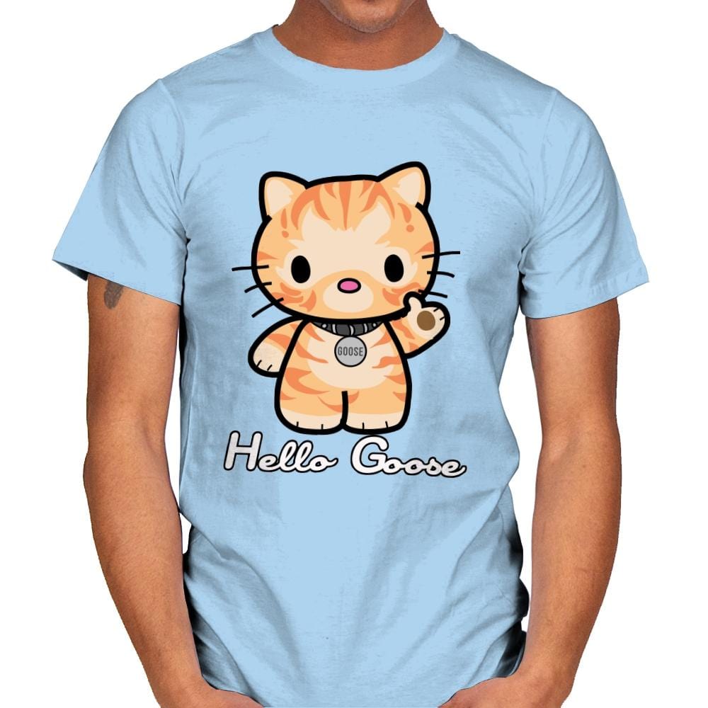 Hello Goose - Mens T-Shirts RIPT Apparel Small / Light Blue