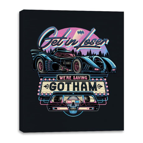 Hello Gotham! - Canvas Wraps Canvas Wraps RIPT Apparel 16x20 / Black