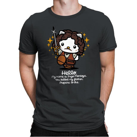 Hello Inigo B - Mens Premium T-Shirts RIPT Apparel Small / Heavy Metal