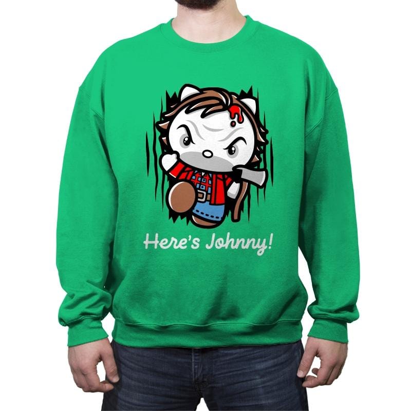 Hello Johnny! - Crew Neck Sweatshirt Crew Neck Sweatshirt RIPT Apparel Small / Irish Green