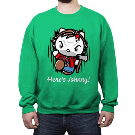 Hello Johnny! - Crew Neck Sweatshirt Crew Neck Sweatshirt RIPT Apparel Small / Irish Green
