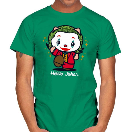 Hello Jokster - Mens T-Shirts RIPT Apparel Small / Kelly Green