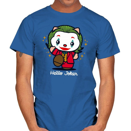 Hello Jokster - Mens T-Shirts RIPT Apparel Small / Royal