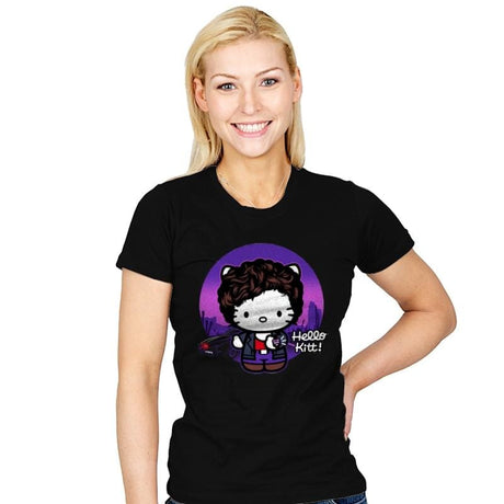 Hello KITT - Womens T-Shirts RIPT Apparel Small / Black