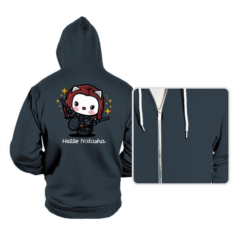 Hello Natasha - Hoodies Hoodies RIPT Apparel Small / Dark Gray