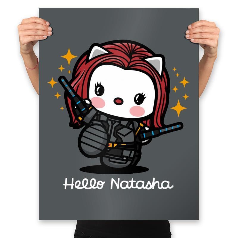 Hello Natasha - Prints Posters RIPT Apparel 18x24 / Charcoal