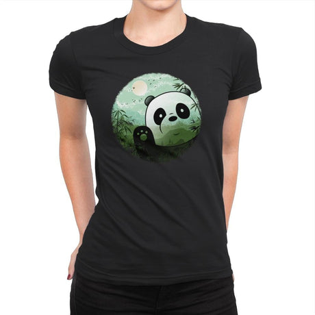 Hello Panda - Womens Premium T-Shirts RIPT Apparel Small / Black