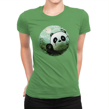 Hello Panda - Womens Premium T-Shirts RIPT Apparel Small / Kelly